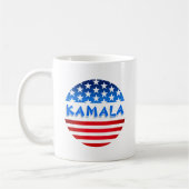 Mug Kamala Harris pour le président USA Drapeau texte (Gauche)