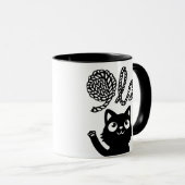 Mug Kamala Harris Président 2024 Comma La Cat et Yarn (Devant droit)