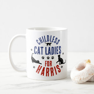 Mug Kamala Harris Présidente 2024 Femmes chats sans en
