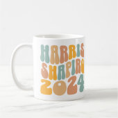 Mug Kamala Harris Shapiro Wavy Text Retro tendance (Gauche)