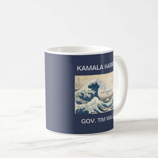 MUG KAMALA HARRIS TIM WALZ BLEU WAVE 2024 (Devant droit)