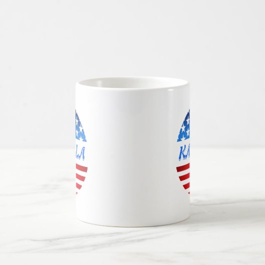 Mug Kamala Harris USA Drapeau Personnalisé Texte Élect (Centre)