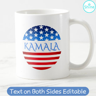 Mug Kamala Harris USA Flag Democrats Texte personnalis