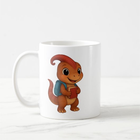 Mug Kammli va à l'école - Dino avec cartable (Gauche)