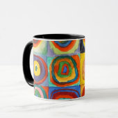 Mug Kandinsky - Carrés aux cercles concentrés (Devant gauche)