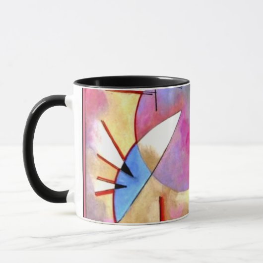 Mug Kandinsky - Cubisme Abstrait avec rose et blues (Gauche)