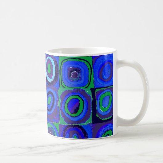 Mug Kandinsky Farbstudie Carrés Bleus Cercle Carré (Droite)