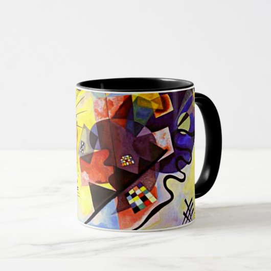 Mug Kandinsky - jaune-rouge-bleu (Devant droit)