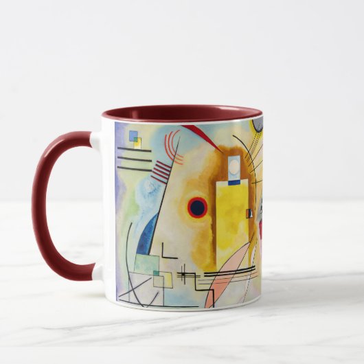 Mug Kandinsky - jaune, rouge, bleu (Jaune, fard à (Gauche)