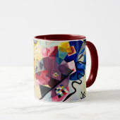 Mug Kandinsky - jaune, rouge, bleu (Jaune, fard à (Devant droit)