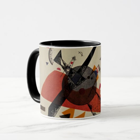 Mug Kandinsky - Orange, art abstrait (Devant gauche)