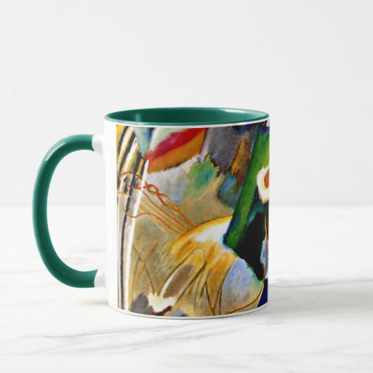 Mug Kandinsky - Peinture avec Centre Vert (Gauche)