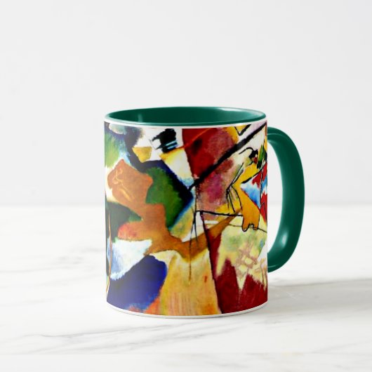 Mug Kandinsky - Peinture avec Centre Vert (Devant droit)