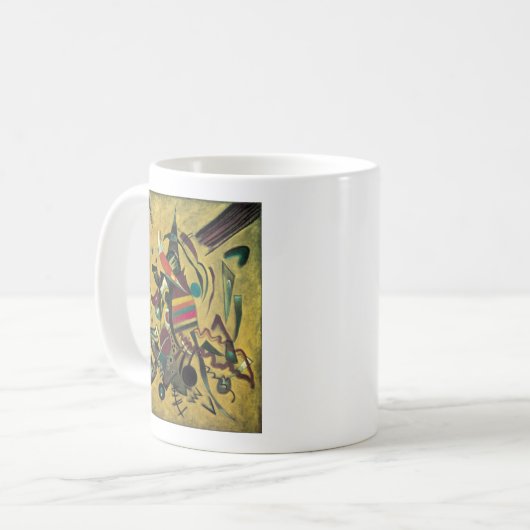 Mug Kandinsky Points Peinture en toile Abstraite (Devant gauche)