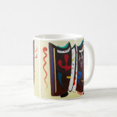 Mug Kandinsky Supplémenté Brown Abstrait Peinture (Devant droit)