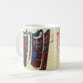 Mug Kandinsky Supplémenté Brown Abstrait Peinture (Devant gauche)