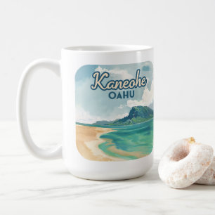 Mug Kaneohe Sandbar Oahu Hawaii Retro