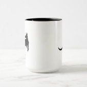 Mug Kangourou dans le minimalisme noir de couleur (Centre)