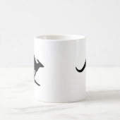 Mug Kangourou de prudence noir et blanc (Centre)
