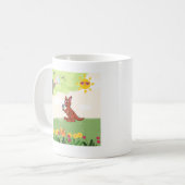 Mug Kangourou heureux dans la forêt (Devant gauche)