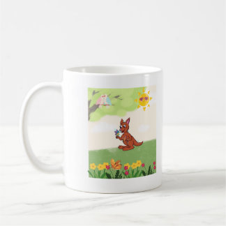 Mug Kangourou heureux dans la forêt