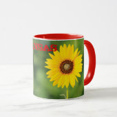 Mug Kansas Sunflower café Mug/Coupe (Devant droit)
