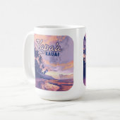 Mug Kapaa Kauai Hawaii Beach Coucher de soleil Palmier (Devant gauche)