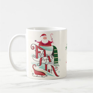 Mug Karaoke de Noël Père Noël Kid Fa La La Church Caro