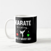 Mug Karate Appelle Et Je Dois Aller Funny Karate (Gauche)