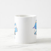 Mug Karaté bleu d'éléphant de Lil (Centre)
