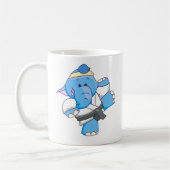 Mug Karaté bleu d'éléphant de Lil (Gauche)
