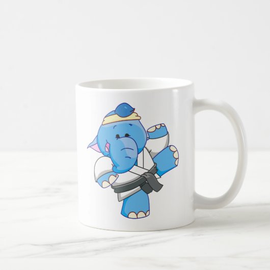 Mug Karaté bleu d'éléphant de Lil (Droite)