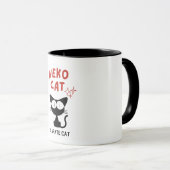 MUG KARATE CHAT NOIR NEKO (Devant droit)