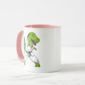 Mug Karaté d'arts martiaux de Ninja de dinosaure de (Devant gauche)