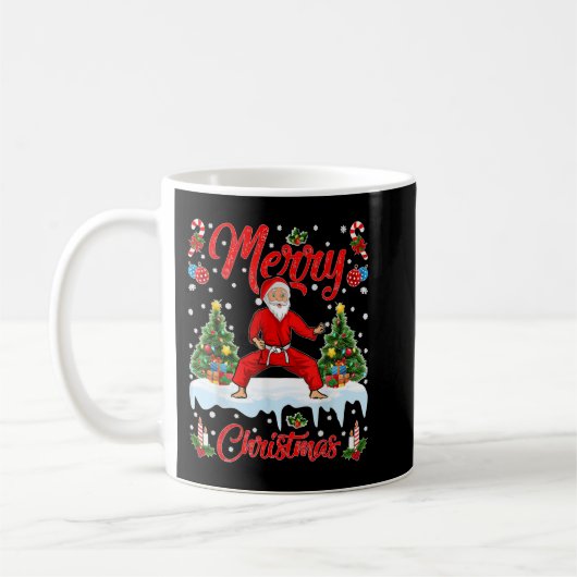 Mug Karate Martial Art Lover Xmas Père Noël Jouer Kara (Gauche)