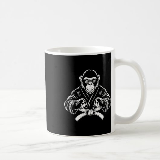 Mug Karate Monkey Dessin Kickboxing Jiu-jitsu Mixed ma (Droite)