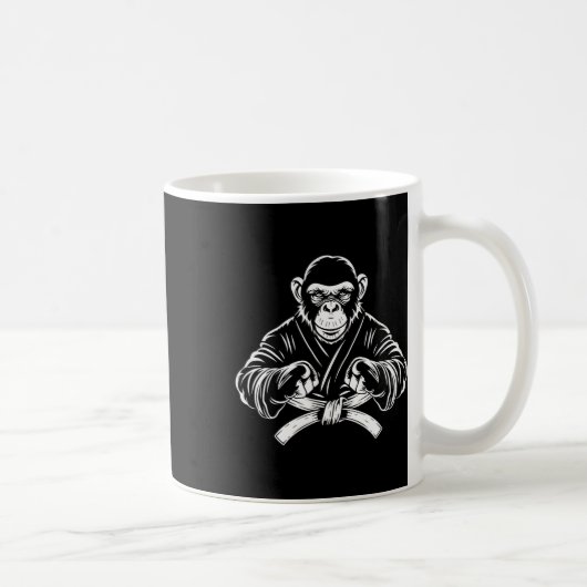 Mug Karate Monkey Drawing Kickboxing Jiu-jitsu Mma Mar (Droite)