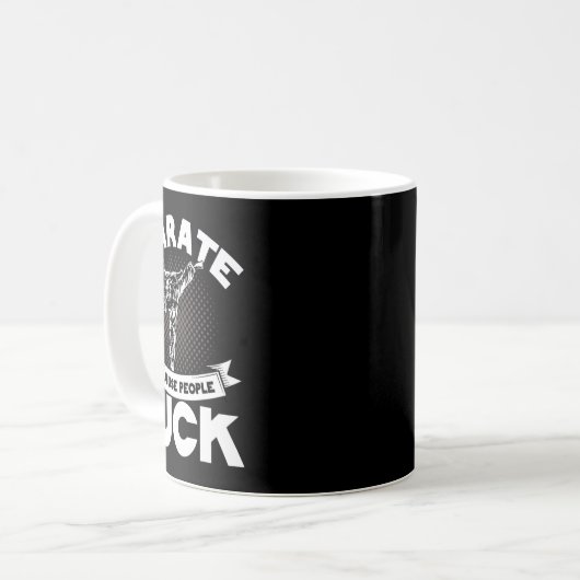Mug Karaté Parce Que Les Gens Chuck Karate Trainer Kar (Devant gauche)