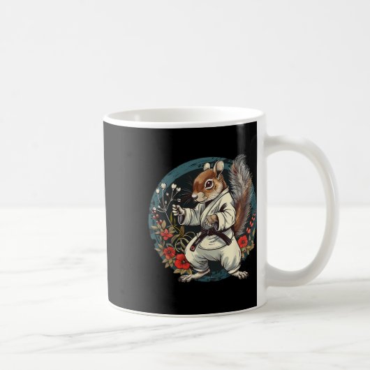 Mug Karaté Squirrel Floral Judo Squirrel Lover Kar (Droite)