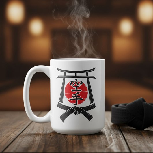 Mug Karate - Torii gate, Sun and Kanji 