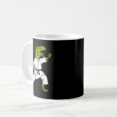 Mug Karatesaurus T-rex dinosaure karaté samouraï drôle (Devant gauche)