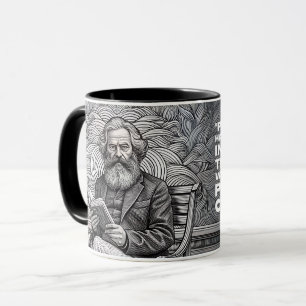 Mug Karl Marx Citation Design - Soyez le changement !