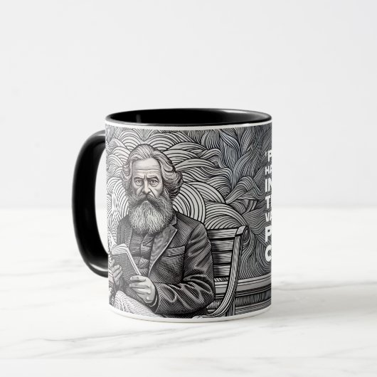 Mug Karl Marx Citation Design - Soyez le changement ! (Devant gauche)