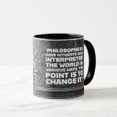 Mug Karl Marx Citation Design - Soyez le changement ! (Devant droit)