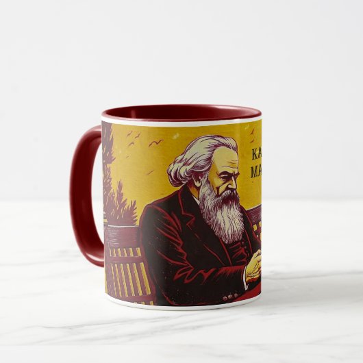 Mug Karl Marx (Fondateur du marxisme) cadeau (Devant gauche)