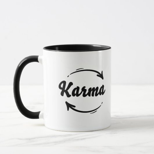 Mug Karma Fate Drôle Citation Vie Typographie moderne  (Gauche)