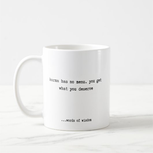 Mug Karma n'a pas de menu (Gauche)
