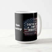 Mug Kash Patel "Vous avez deux minutes" Interview Quot (Devant droit)