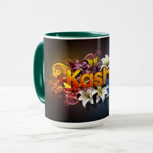 Mug KASHIF" 3D couleurs Imprimer (Devant gauche)