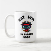 Mug Kat Lym Cute Black Cat Pirate Art (Gauche)
